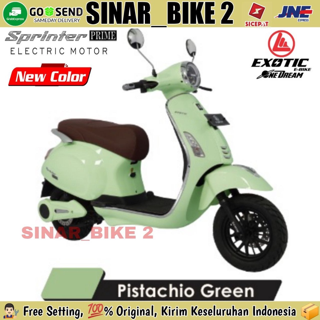 Sepeda Motor Listrik Electric EXOTIC SPRINTER PRIME Vespa 1200 Watt