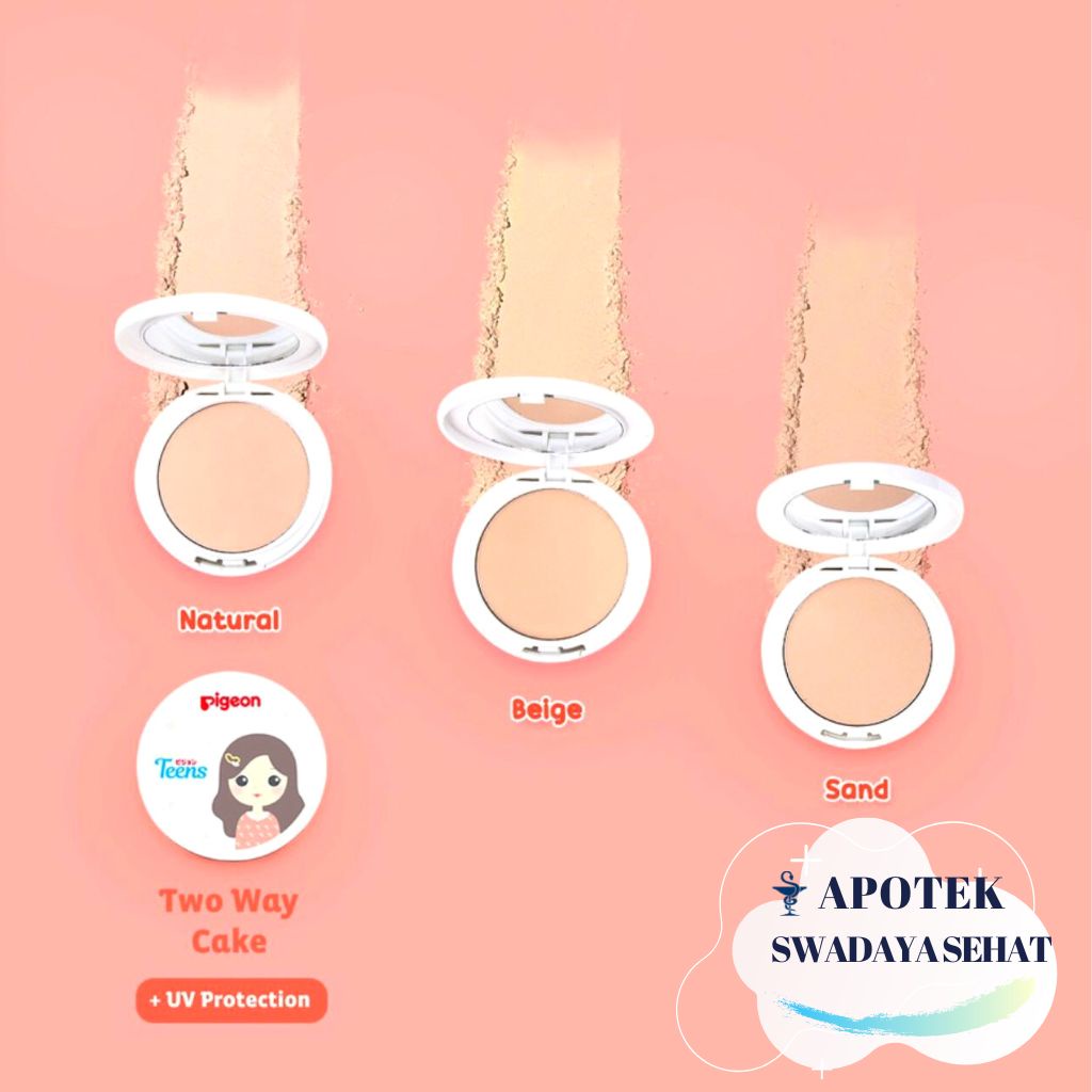 PIGEON TEENS COMPACT POWDER Varian Terlengkap UV Protection Two Way Cake - Bedak Padat Anak Remaja Dewasa Refill