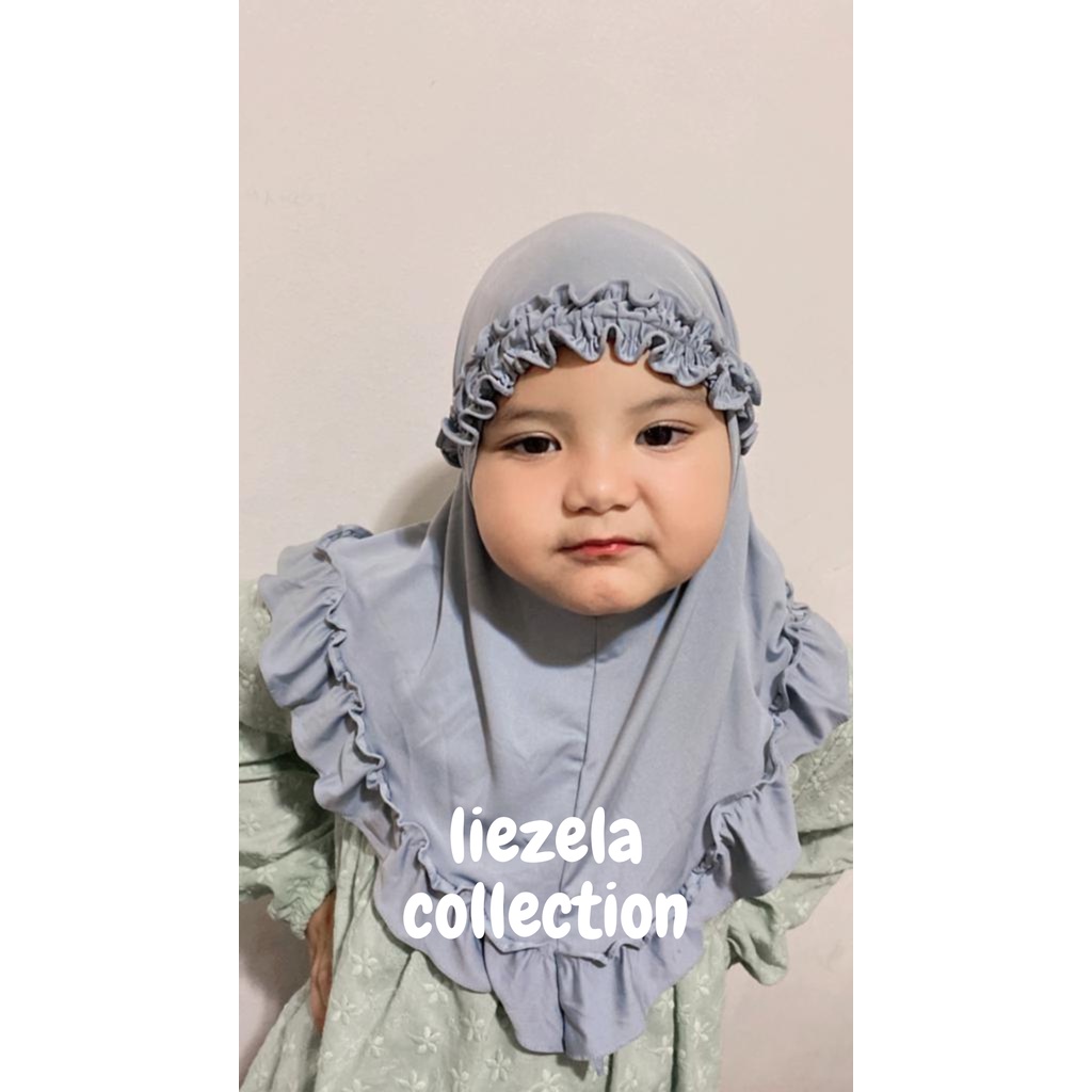 Jilbab Anak / Kerudung Anak 0 - 3 Tahun Jilbab Anak Kriwil 0 - 3 Tahun Bahan Jersey