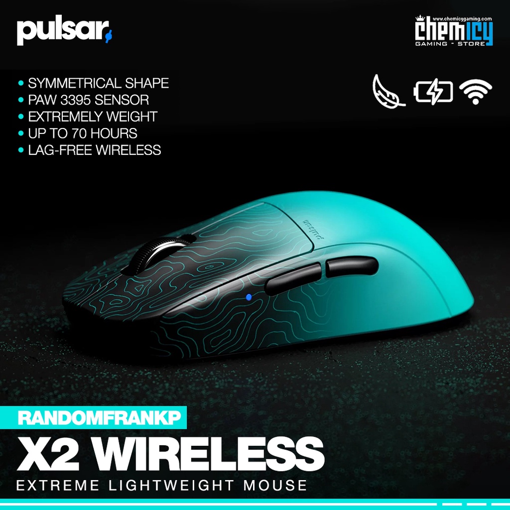 Pulsar X2 RandomFrankP Topaz Lightweight Wireless Gaming Mouse