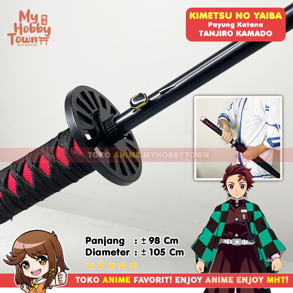 Payung Katana Anime Pedang Kimetsu no Yaiba Demon Slayer Kamado Tanjiro