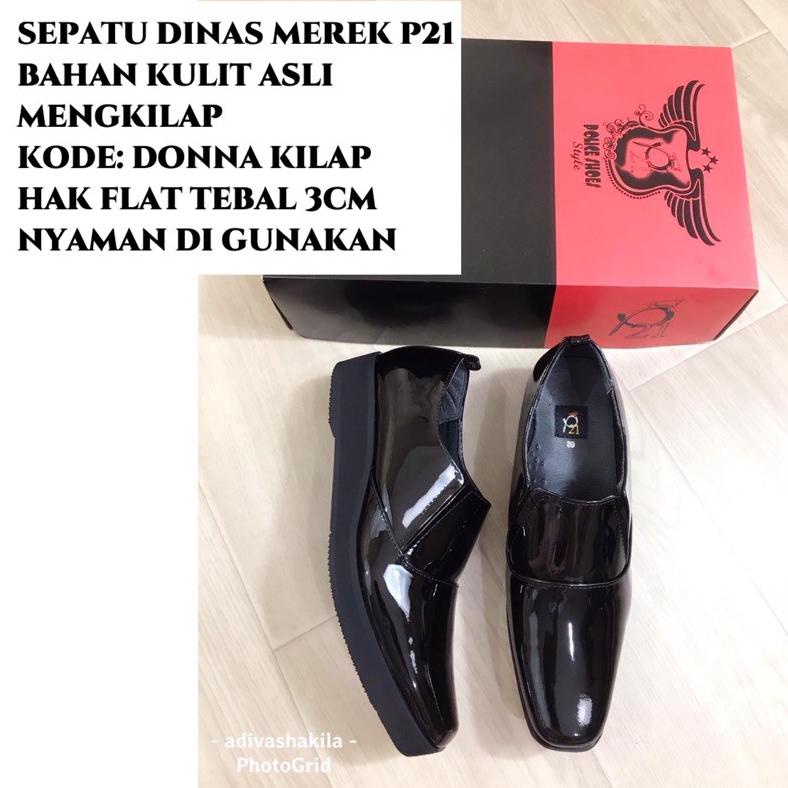 Bisa COD SEPATU DINAS POLWAN SATPOL PP KOWAD KOWAL HALFBOOTH 3CM p21 DONNA KILAP cacaa