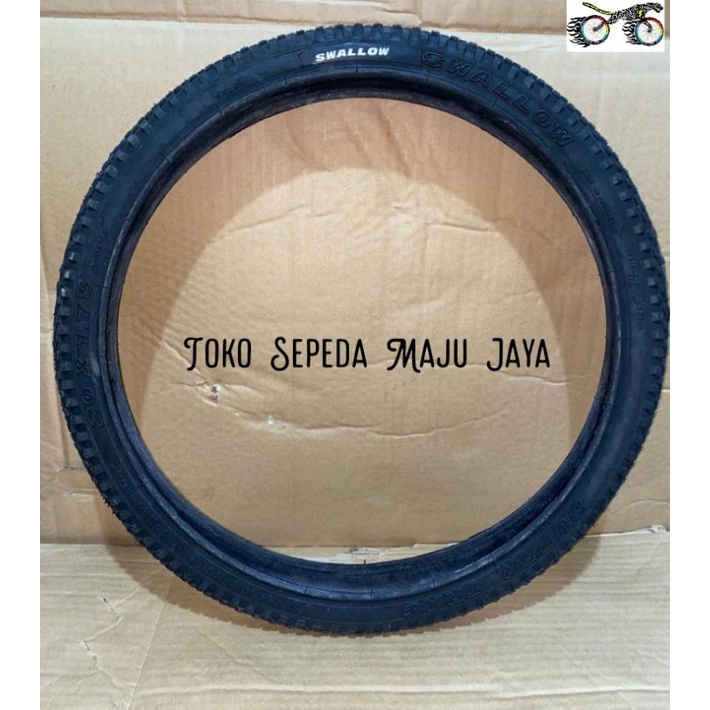 ban luar sepeda 20 x 1.75 swallow super Trac lipat BMX mini warna Hitam