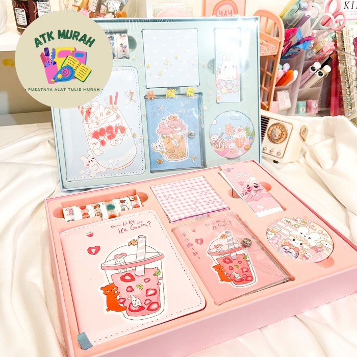 

Terlaris Paket Jurnal 7 In 1 Boba Warna Pastel Day Journal Perempuan Gambar Bua