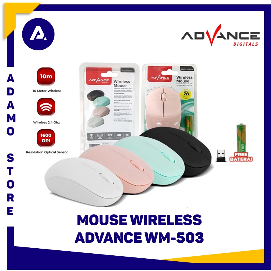 Mouse Wireless Advance WM-503 WM503 2.4GHz USB Mouse