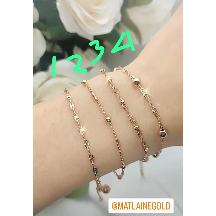 Matlaine - Koleksi Perhiasan Gelang Gold Rantai Korea Titanium Xuping Anti Karat Anti Hitam Anti Ale