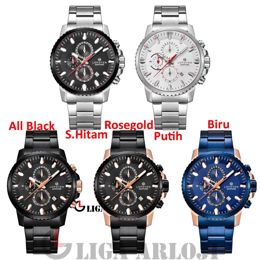LOFOTEN Watch - Jam Tangan Pria - Sapphire - F-6503M - Chronograph - Random