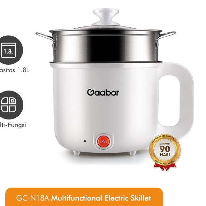➼ Gaabor Panci Listrik 0,7 L Multifungsi-Panci Listrik Multifungsi Panci Elektrik Serbaguna /GR- N18