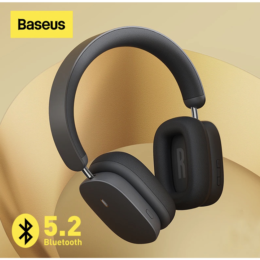 Baseus Original Bowie H1 Headphone Wireless Bluetooth 5.2 ANC Active Noise Cancelling Head Phone Ori