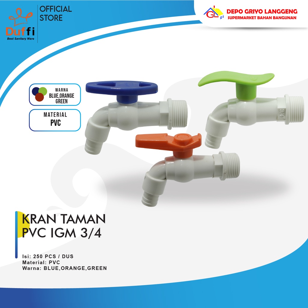 KRAN TAMAN PVC IGM 3/4