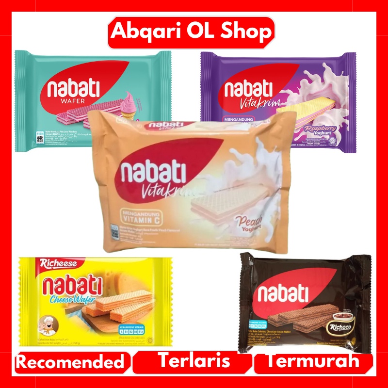 

Richeese Nabati Biskuit Wafer Keju Coklat Pink Lava 39gr