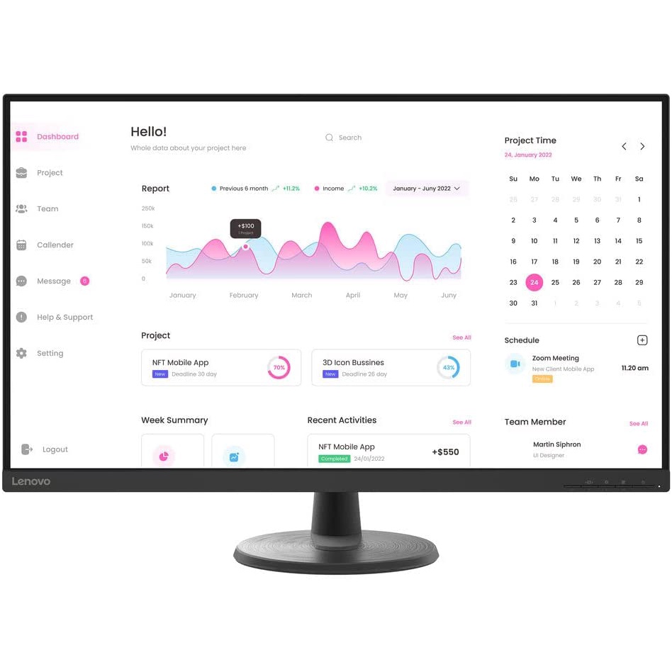 Lenovo Monitor D32-40 32&quot; FHD VA HDMI DP 99% sRGB