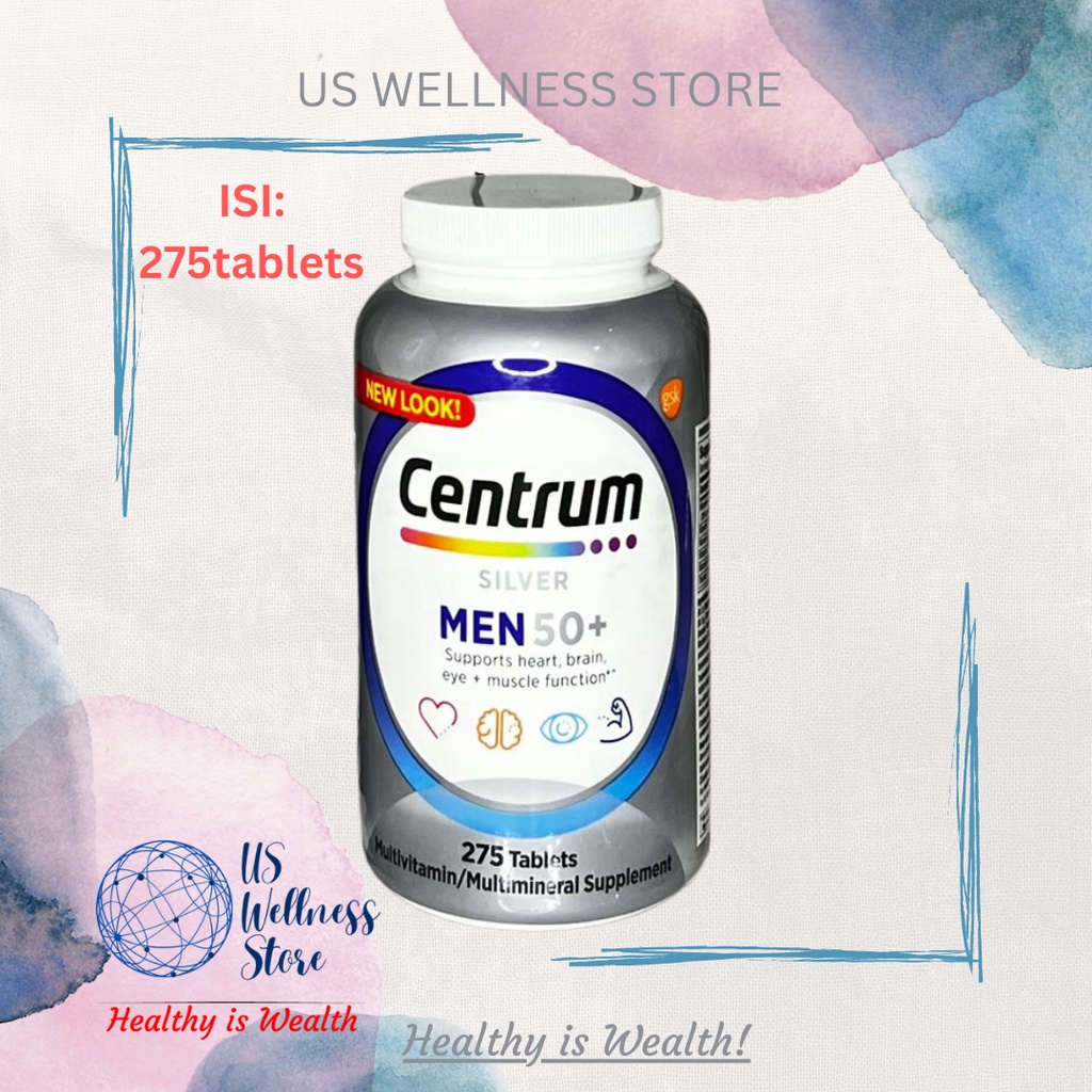 Centrum Silver Men 50+ 275 tablets ORI USA HALAL