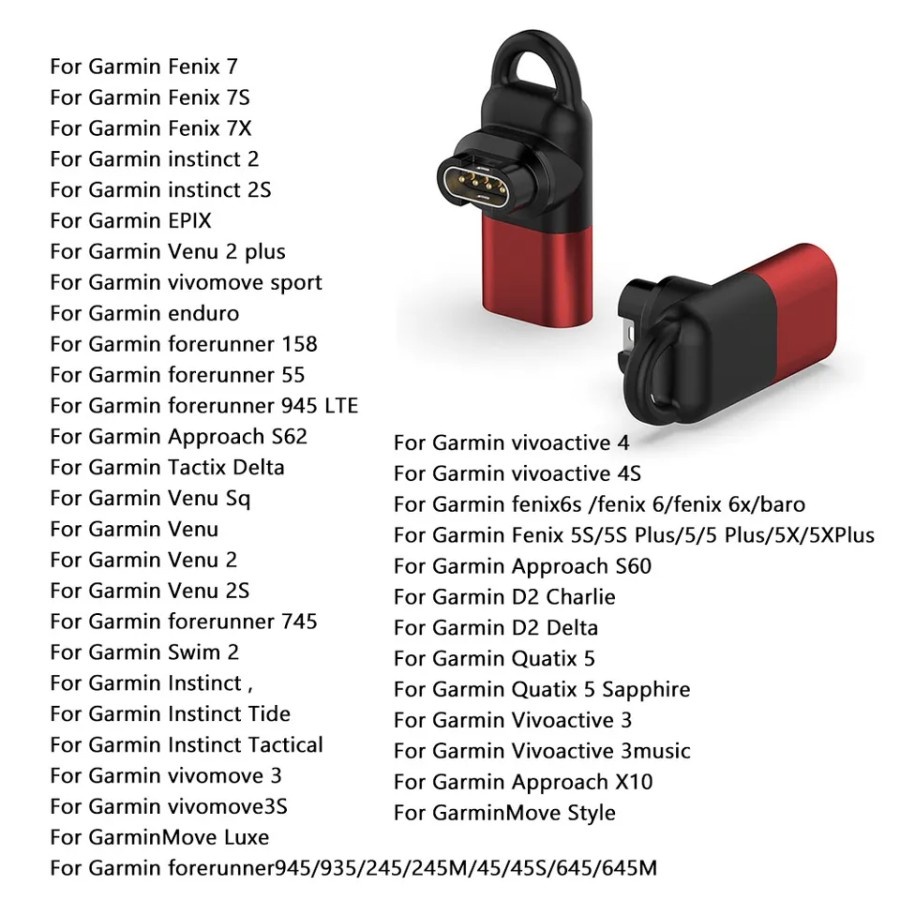 Adaptor Charger Garmin Watch Type C Port Charger Adaptor Jam Garmin