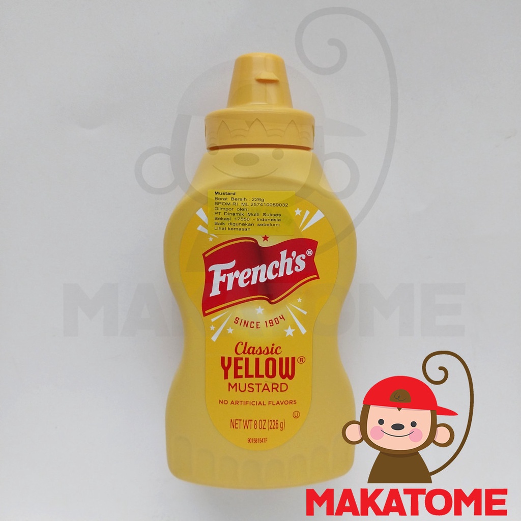 

French's Squeeze american favorite mustard classic yellow 226 gr 8 oz