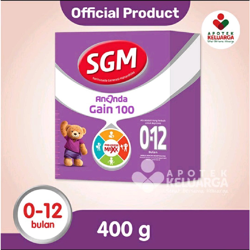 SGM ANANDA GAIN 100 0-12 BULAN 400 GRAM #SUSU