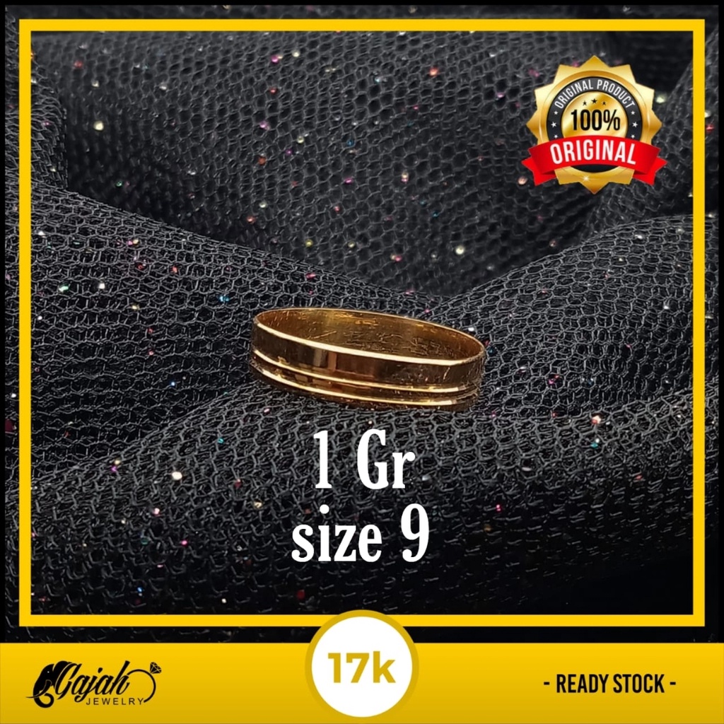 Cincin Emas 17K - 1 Gr Kadar 750 - 4389