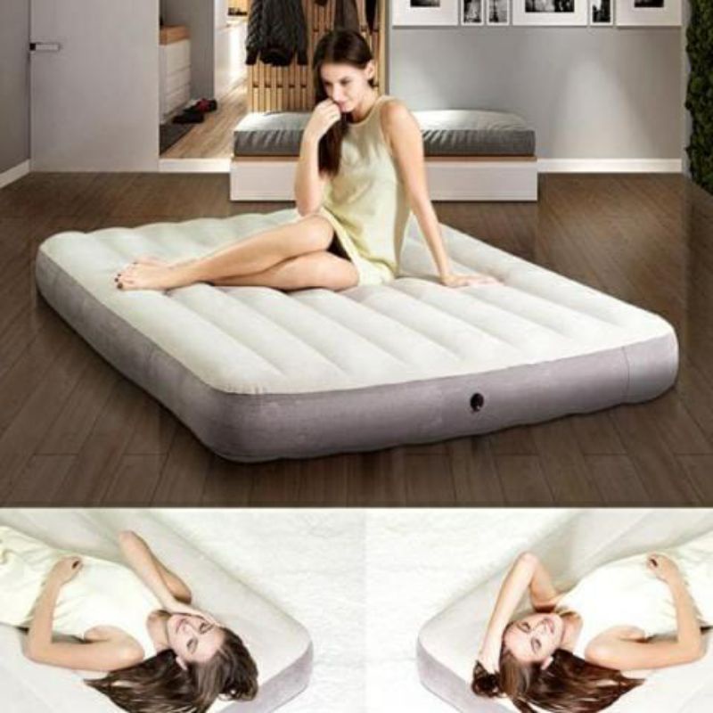 Kasur Tiup DOUBLE 64102 Intex 137x191x25cm / Durabeam KASUR ANGIN POMPA MATRAS