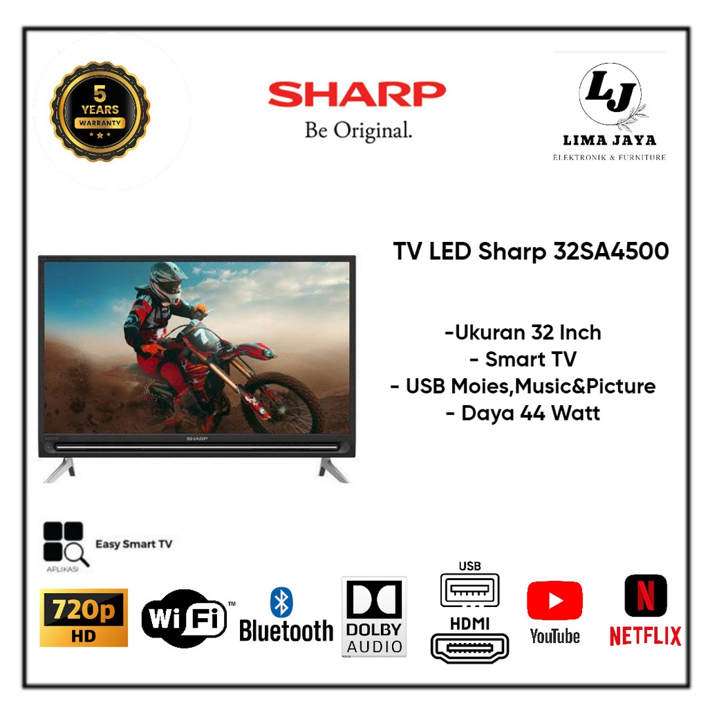 SHARP LED TV 32SA4500 Smart TV LED 32 Inch