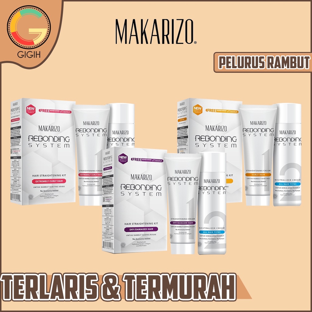 Makarizo Rebonding System SSS Pelurus Rambut Keriting / Ikal 120gr