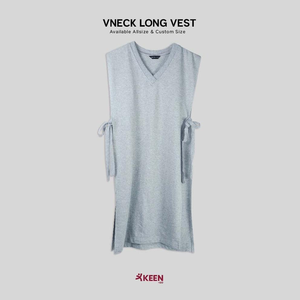 Stok Terbatas KEEN.IDD - V Neck Long Vest | Premium Terry