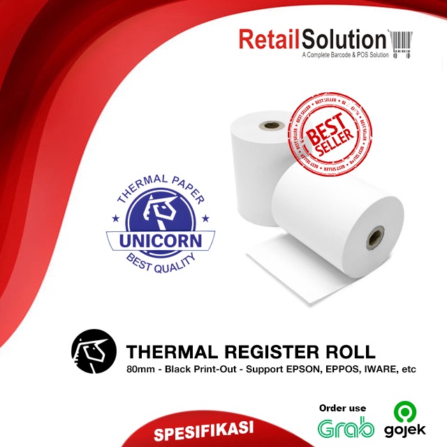 

Kertas Kasir Thermal Printer 80mm - 80x80MM / 80X80 MM