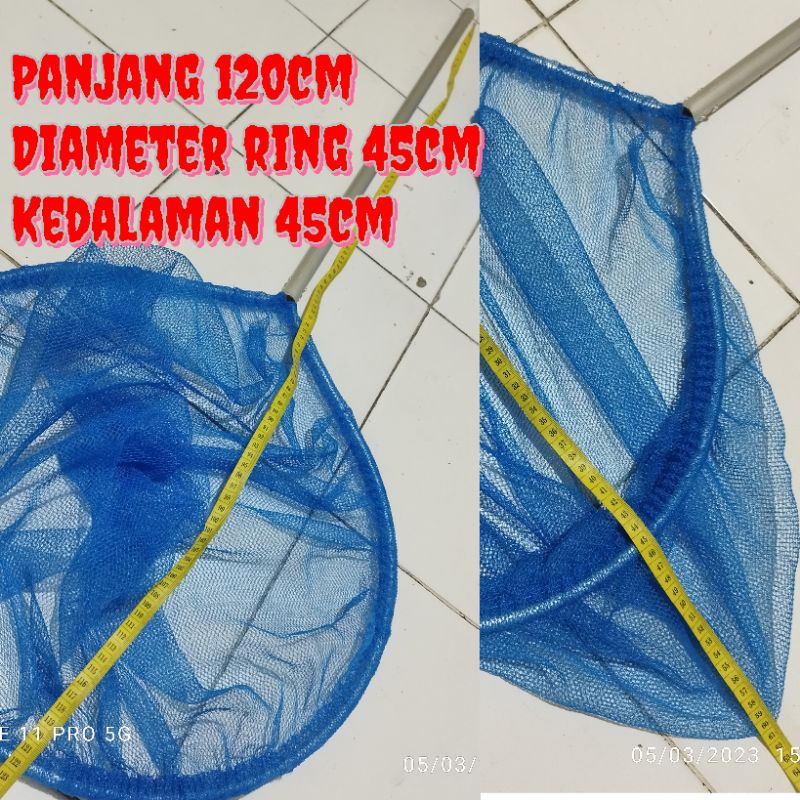 SEROK IKAN Aluminium Penangkap Ikan Panjang 120cm lebar dan kedalaman 45cm