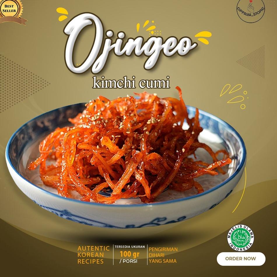 

➷ Kimchi Cumi Kering 100Gr Halal Enak ♖