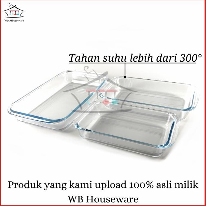 Serbu Murah Loyang Kaca Saji Segi Panjang Viera Tahan Panas / Prasmanan Tebal | Terbaru