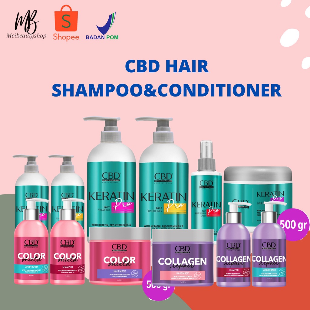 CBD Professional Keratin Pro | CBD Color Shield Series Daily Treatment Shampoo &amp; Conditioner