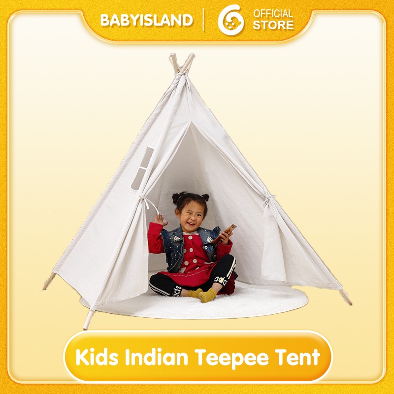 SPEEDS PROMO!! Tenda Anak Bermain, 110/135/160cm Teepee mainan anak perempuan tenda camping anak indoor/outdoor Tent, children's playhouse