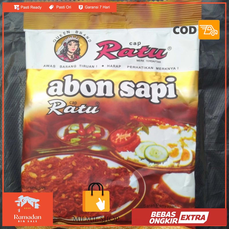 

Abon Sapi Cap Ratu 90 Gr harga termasuk packing aman