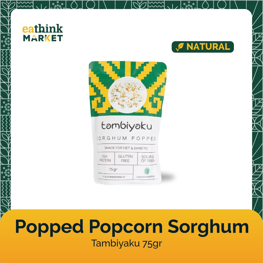 

Camilan Sehat Popcorn Popped Sorghum Bebas Gluten - Tambiyaku 75gr