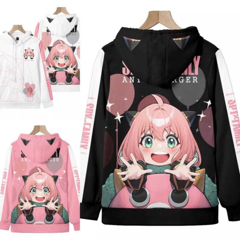 (COD) JAKET HOODIE ANYA NEKO SPY X FAMILY KAWAII