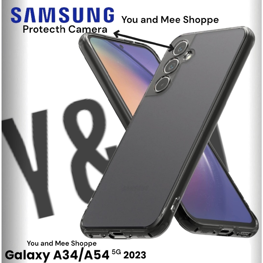 (SLIM) Softcase Black Bumper ULTRA Samsung A54 5G&quot; A34 5G&quot; A24 A14 5G&quot; Soft Case Silicone Casing Cover Galaxy Hitam Gelap Matte Doff Tipis Bagus/ Karet Body Armor Premium/ Kondom Anti Glare Protecth Camera Protection Kamera Ori Original