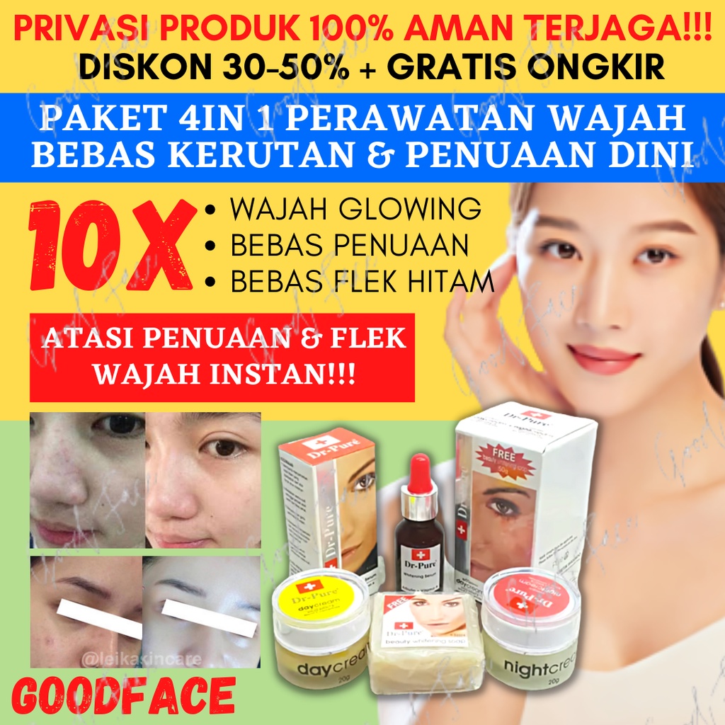 DR PURE SET + SERUM ORIGINAL BPOM DR PURE SET 4IN1 PAKET DR PURE