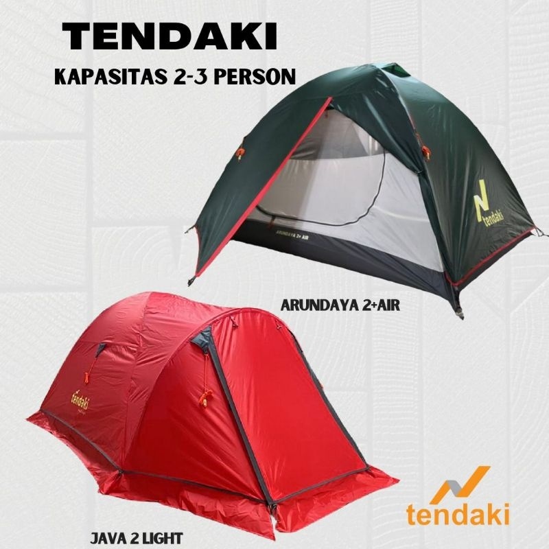 Tenda Camping Java 2 Light TENDAKI 2 - 3 Orang Frame Alloy PU 4000 mm