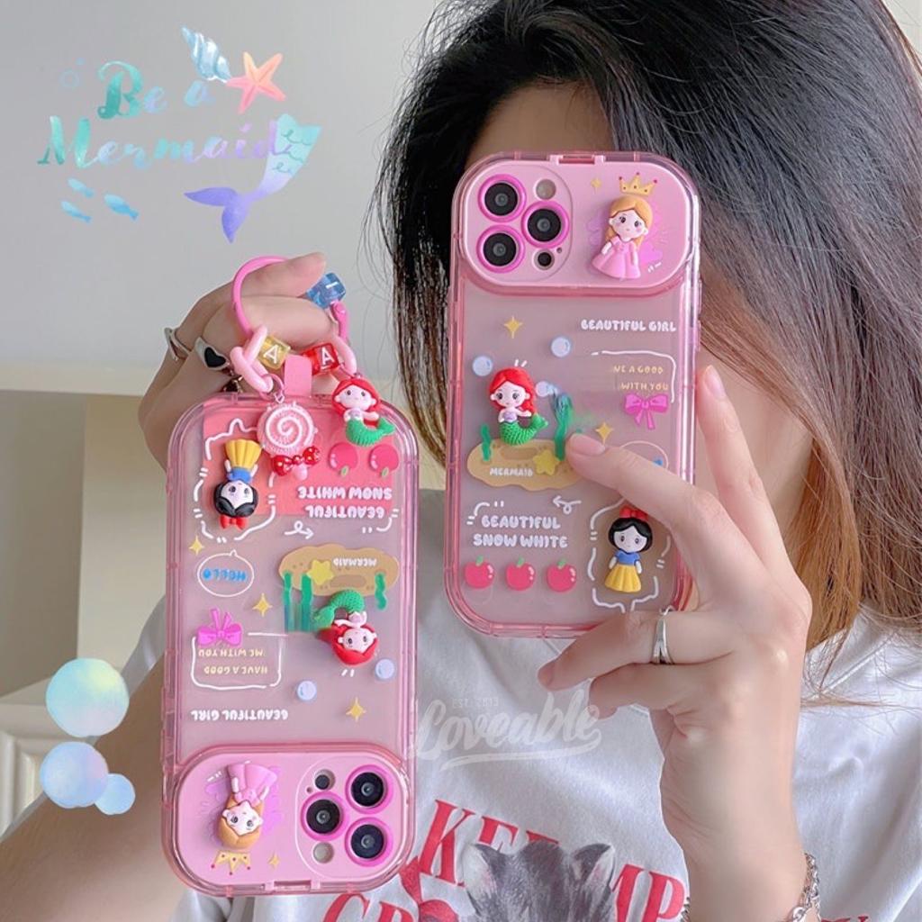 Disn*y mirror 3D [DAPET GANTUNGAN] case with handle for iphone 7 8 plus x xs max xr 11 12 13 14 pro max (no mini)