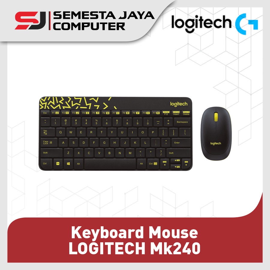 KEYBOARD + MOUSE WIRELESS MINI LOGITECH MK240