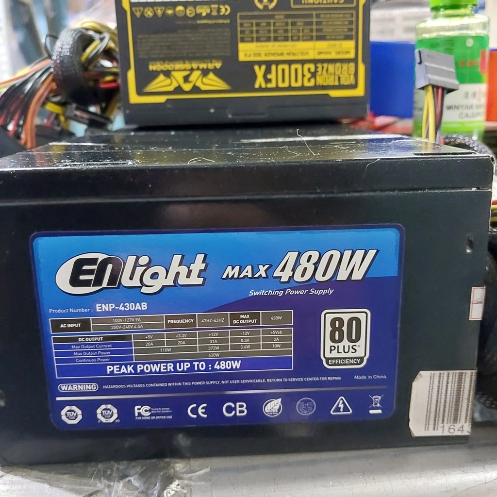 power supply pc komputer psu pure enlight 480watt 80+