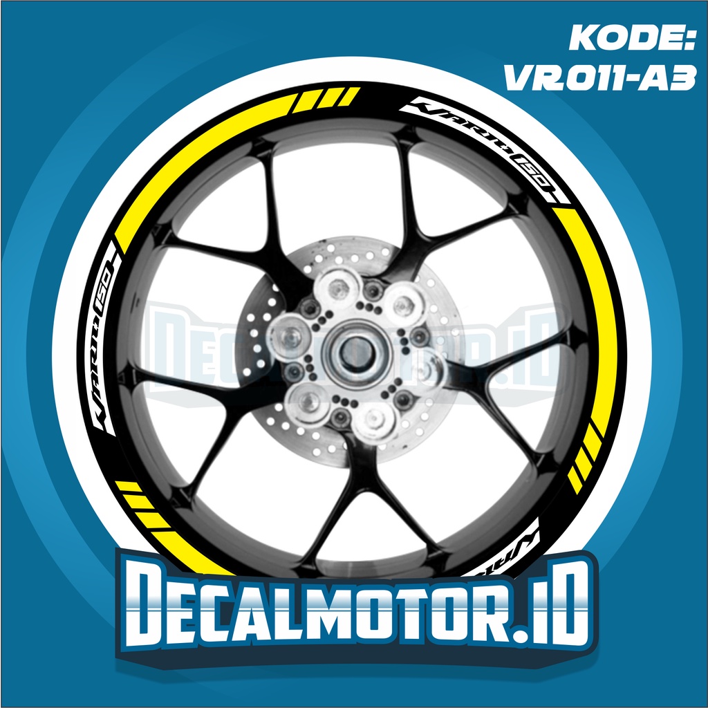 Decalmotor Sticker Cutting Sticker Lis Velg Vario 150 List Velg vario 125 VR11 Merah/kuning