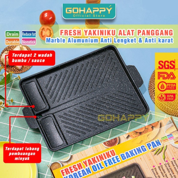 grill pan  YAKINIKU GRILL PAN 37cm Panci Panggang meat chicken satay(Y1M7) grill pan berlinger haus 