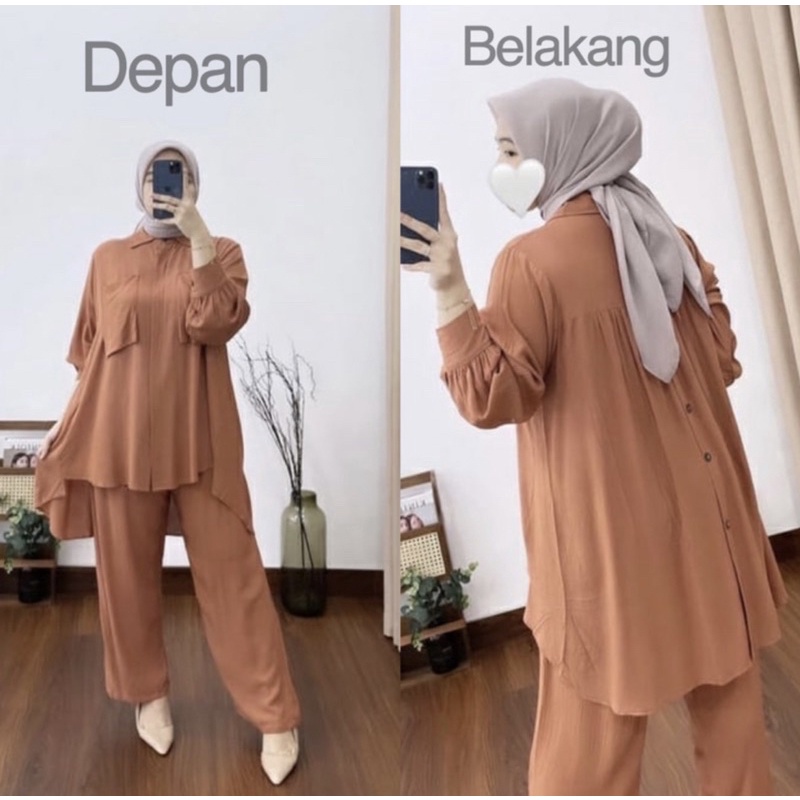 One Set Jeyka - Setelan Wanita Kekinian - One Set Crinkle Premium