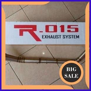 Header / Leher Knalpot R15, NVA, NVL, Byson, Vixion, Xabre, Scorpio Full Stainless Las Cacing PNP 1M