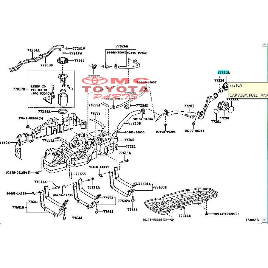 Tutup Tangki Bensin Fortuner 77300-52030