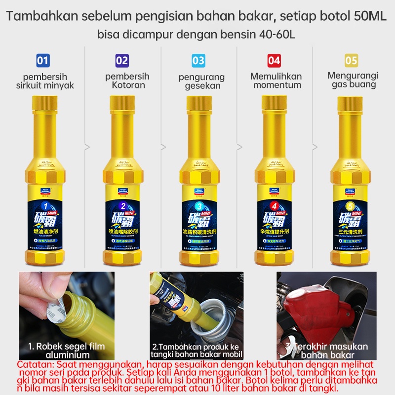 GLODWAY Meningkatkan Kecepatan Carbon Cleaner Pembersih Kerak Ruang Bakar Mesin/Pembersih Bahan Bakar/Campuran Bahan Bakar/Penghemat /Bahan Bakar/ Injector Cleaner/Pembersih Mesin Mobil dan Motor/Cairan Pembersih Kerak Mesin Motor dan Mobil