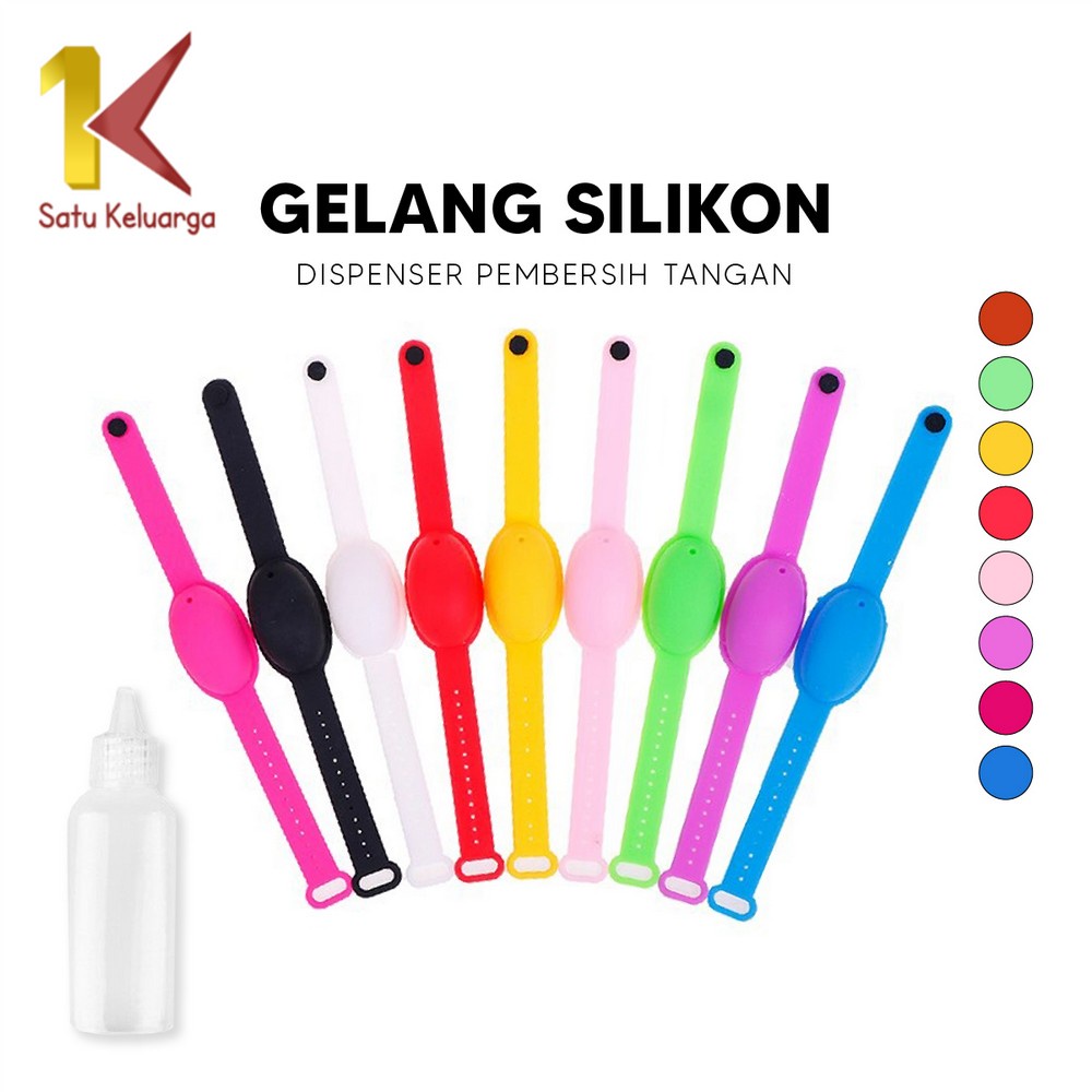 Satu Keluarga Handsanitizer Bracelet Gelang Silikon C129 Wristband Hand Sanitizer Dispenser Pembersi
