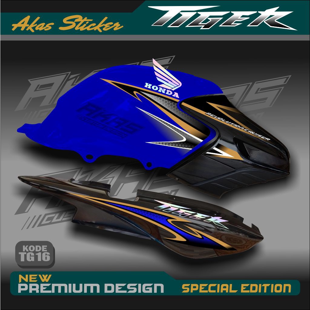 Striping Tiger Variasi PnP Tangki Biru TG16