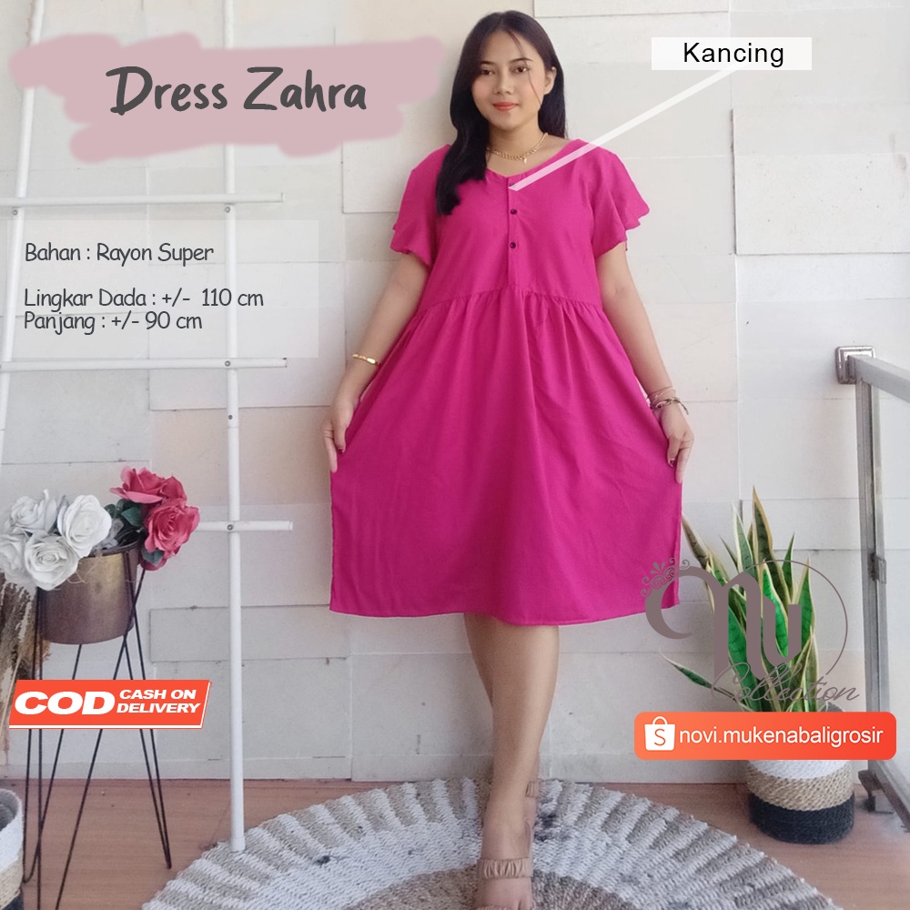 DRESS ZAHRA PENDEK POLOS