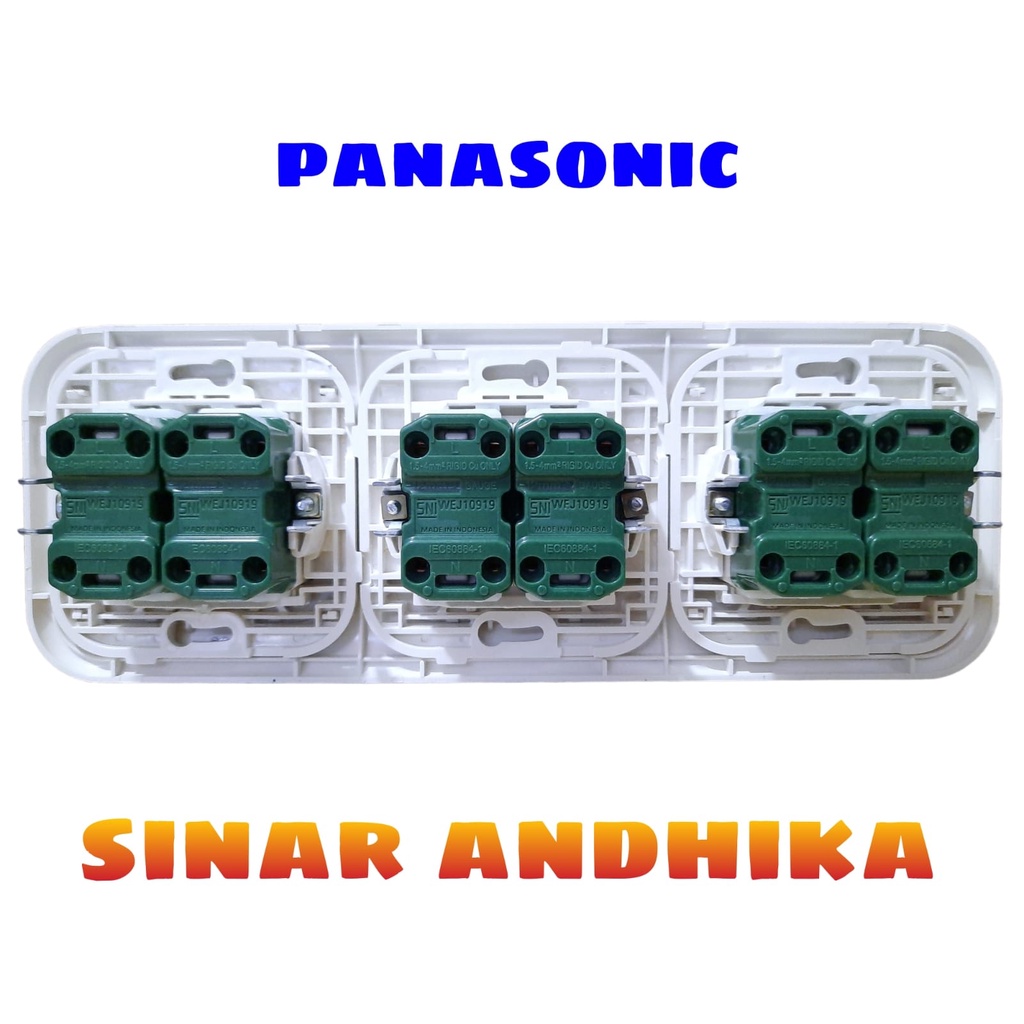 STOP KONTAK SERI UNIVERSAL TRIPLE (6 STOP KONTAK) PANASONIC WEJ 7823 191919